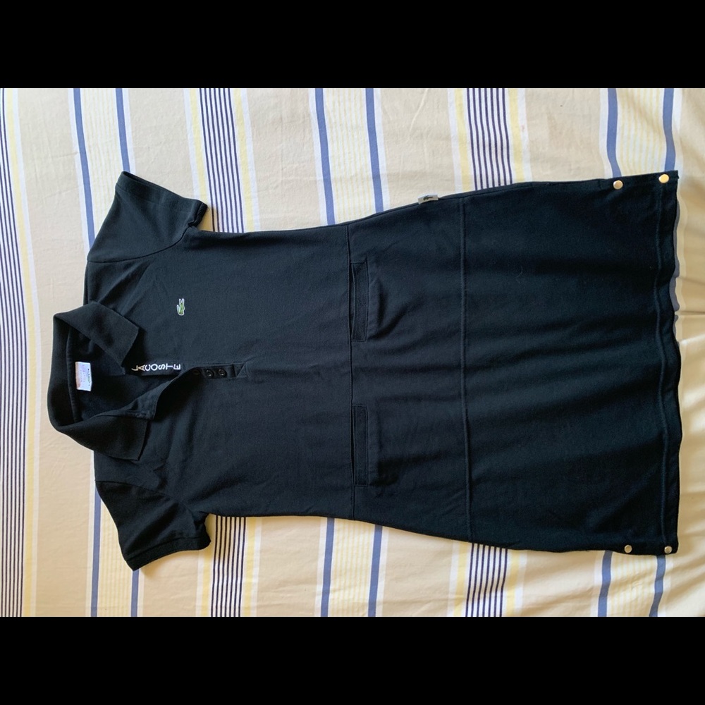 Lacoste polo dress black spring summer size 40
